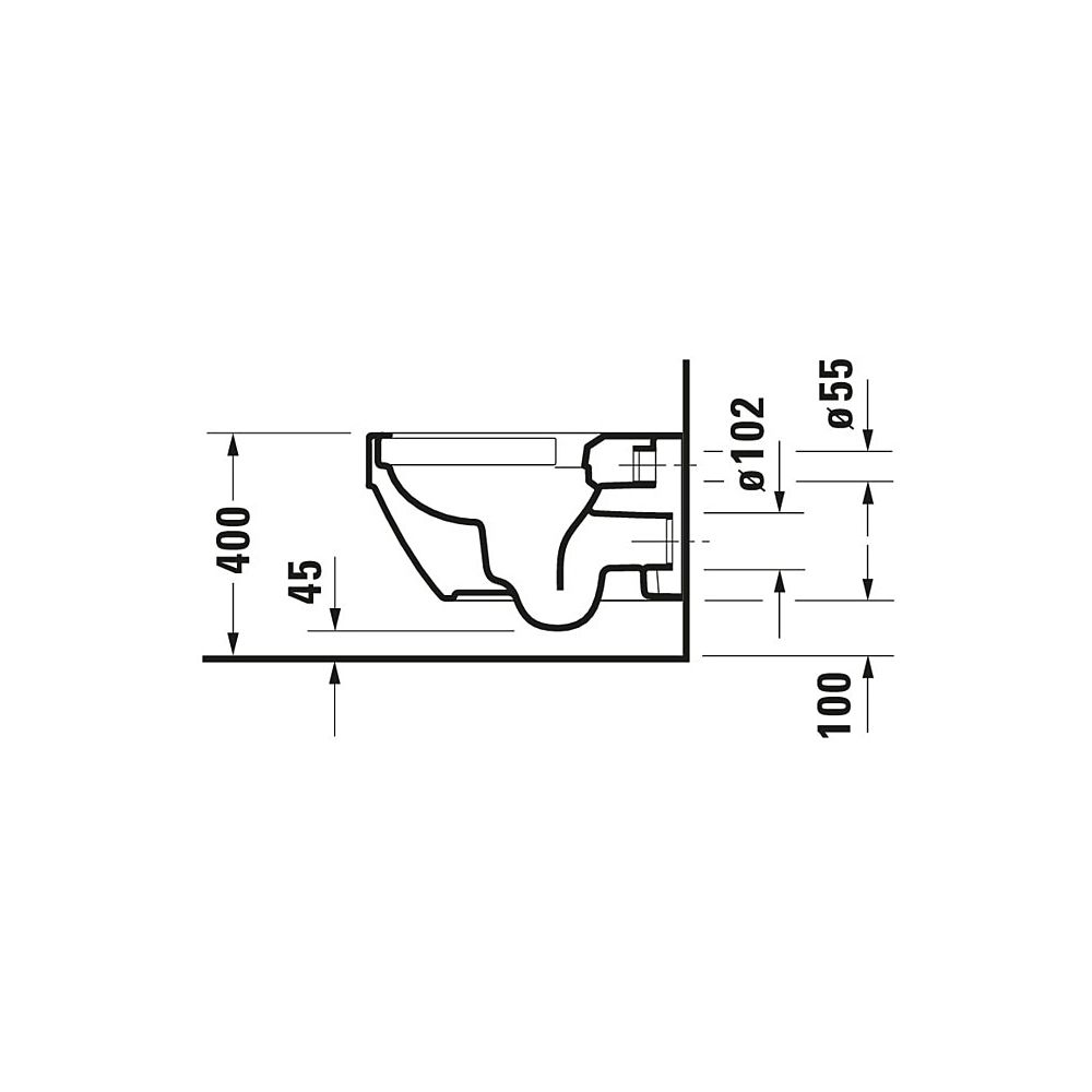 Duravit Wand-WC Vero Air 570x370x355mm, Weiß Hochglanz, 4,5l, Tiefspüler, rimless,... DURAVIT-2525090000 4053424178974 (Abb. 28)
