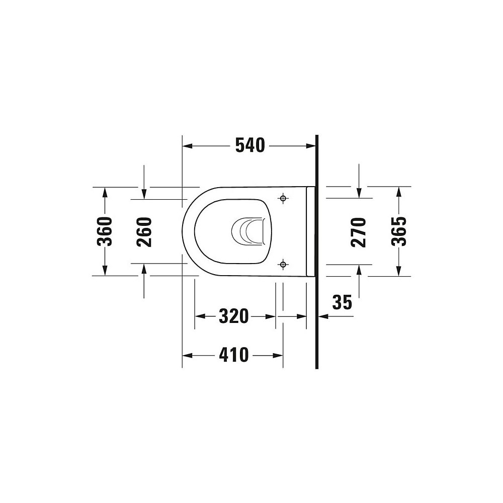 Duravit Starck 3 Wand-WC 540x365x375mm, Weiß Hochglanz, 4,5l, WonderGliss, Tiefsp... DURAVIT-25270900001 4021534984808 (Abb. 11)