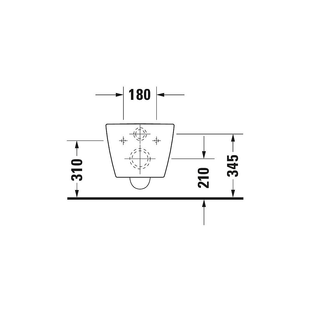 Duravit ME by Starck Wand-WC 570x370x355mm, Weiß Hochglanz, 4,5l, Tiefspüler, gesc... DURAVIT-2528090000 4021534966736 (Abb. 25)