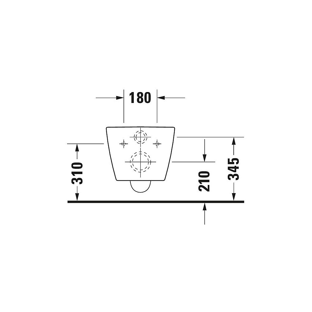 Duravit ME by Starck Wand-WC 570x360x355mm, Weiß Hochglanz, 4,5l, WonderGliss, Ti... DURAVIT-25290900001 4021534966781 (Abb. 37)