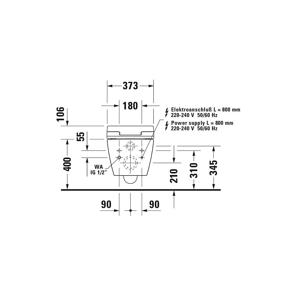 Duravit SensoWash Slim Dusch-WC 539x373mm, Weiß, Absenkautomatik, Fernbedienu... DURAVIT-611000002304300 4053424688756 (Abb. 62)