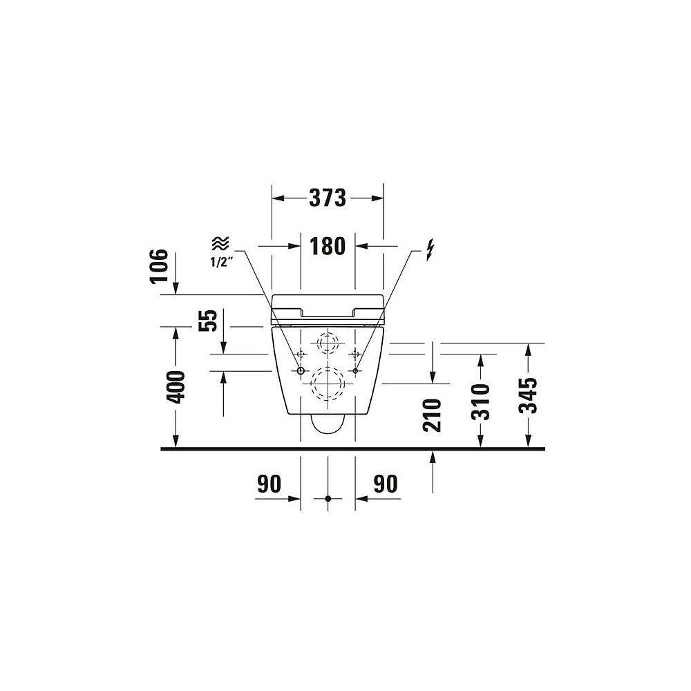 Duravit SensoWash Slim Dusch-WC 539x373mm, Weiß, Absenkautomatik, Fernbedienu... DURAVIT-611000002304300 4053424688756 (Abb. 63)