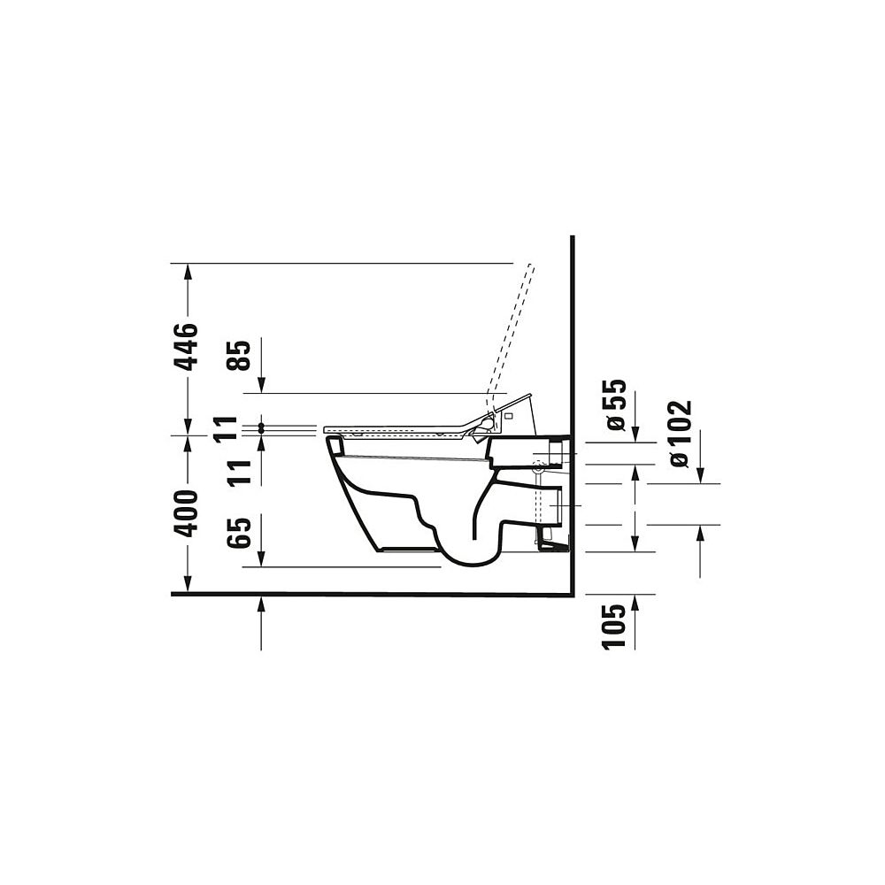 Duravit SensoWash Slim Dusch-WC 539x373mm, Weiß, Absenkautomatik, Fernbedienu... DURAVIT-611000002304300 4053424688756 (Abb. 65)