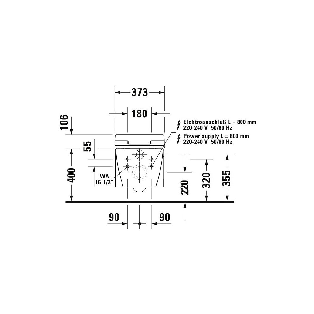 Duravit SensoWash Slim Dusch-WC 539x373mm, Weiß, Absenkautomatik, Fernbedienu... DURAVIT-611000002304300 4053424688756 (Abb. 66)