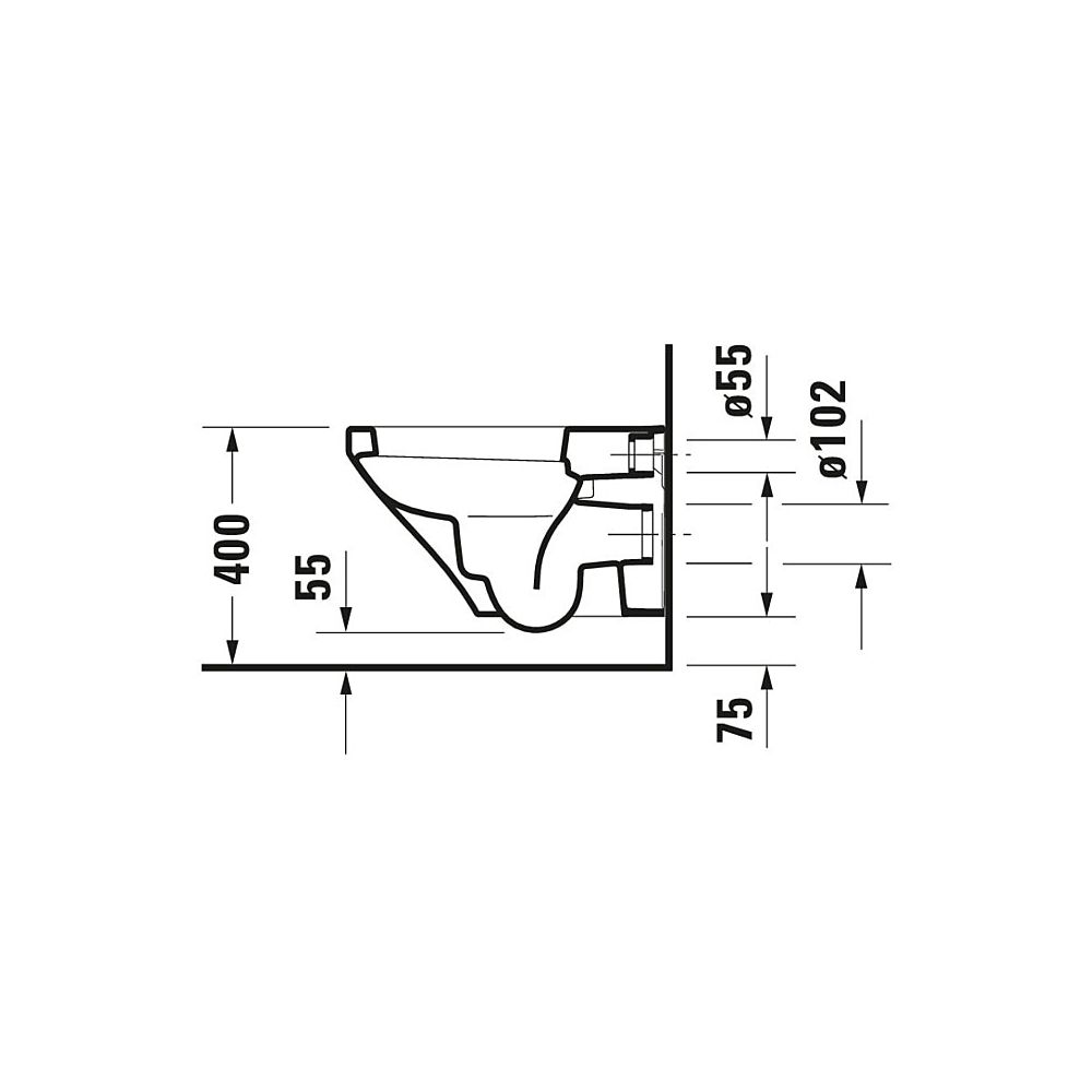 Duravit DuraStyle Wand-WC 540x370x345mm, Weiß Hochglanz, 4,5l, Tiefspüler, geschlos... DURAVIT-2536090000 4021534854415 (Abb. 7)