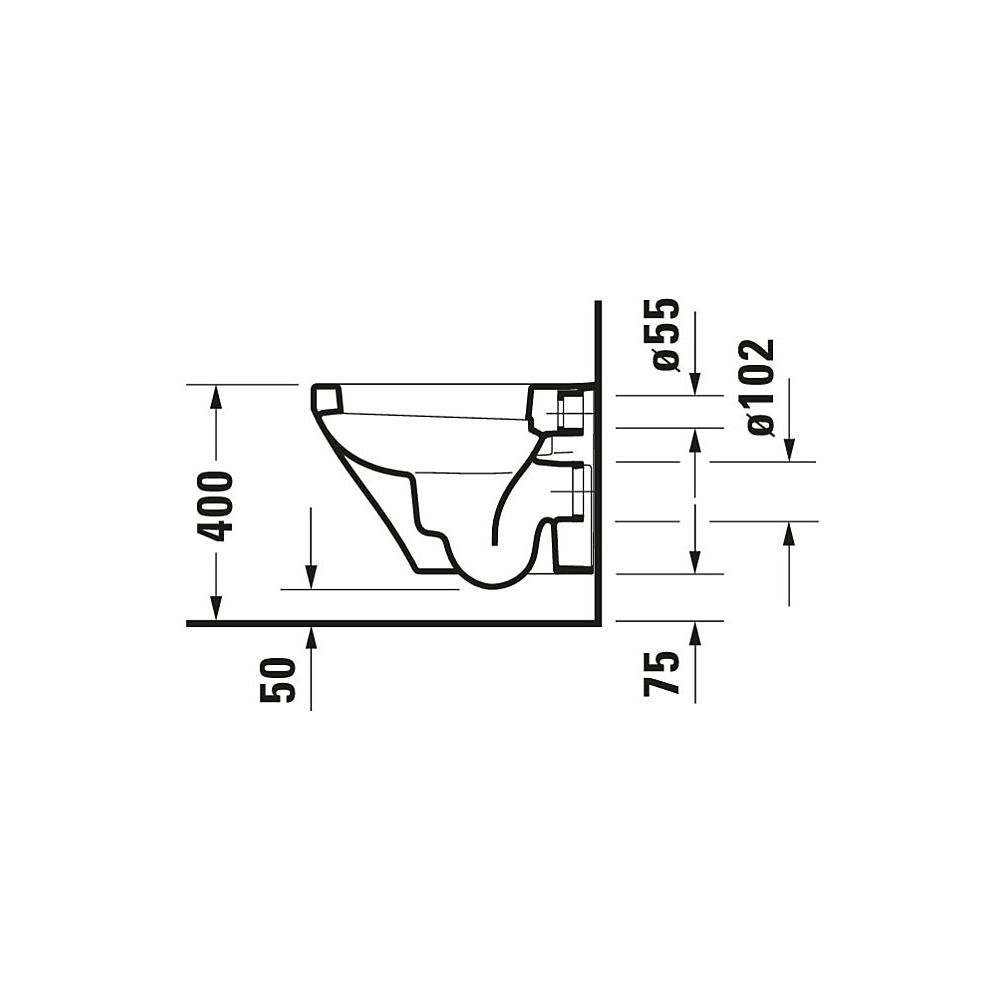 Duravit DuraStyle Wand-WC 480x370x350mm, Weiß Hochglanz, 4,5l, HygieneGlaze, Tiefsp... DURAVIT-2539092000 4053424325286 (Abb. 8)