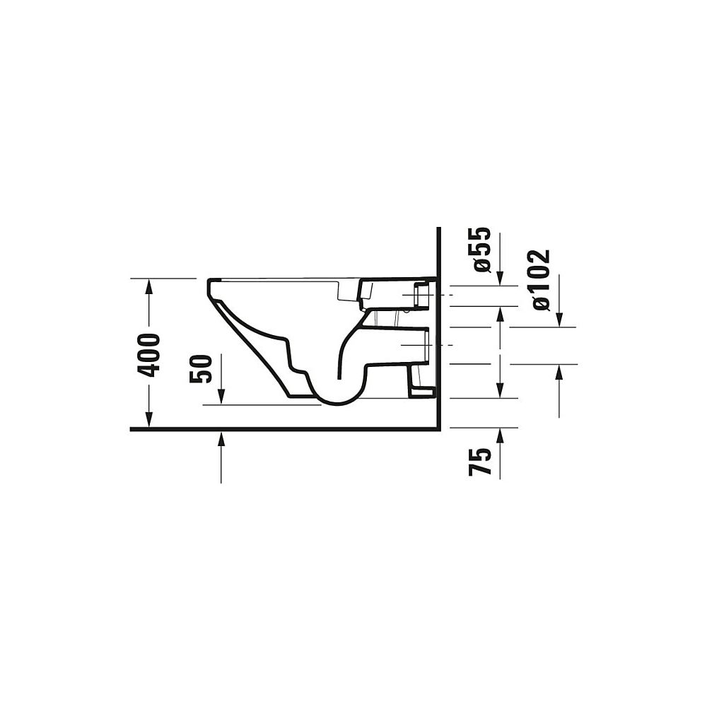 Duravit DuraStyle Wand-WC 620x370x350mm, Weiß Hochglanz, 4,5l, Tiefspüler, rimless... DURAVIT-2542090000 4021534924279 (Abb. 17)