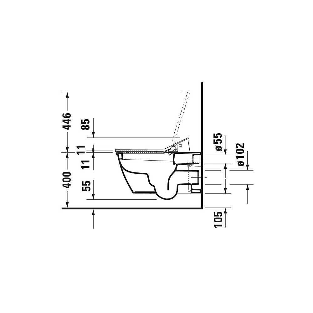 Duravit SensoWash Slim Dusch-WC 539x373mm, Weiß, Absenkautomatik, Fernbedienu... DURAVIT-611000002304300 4053424688756 (Abb. 68)