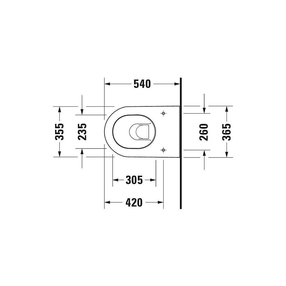 Duravit Darling New Wand-WC 540x365x345mm, Weiß Hochglanz, 4,5l, Tiefspüler, gesch... DURAVIT-2545090000 4021534606489 (Abb. 20)