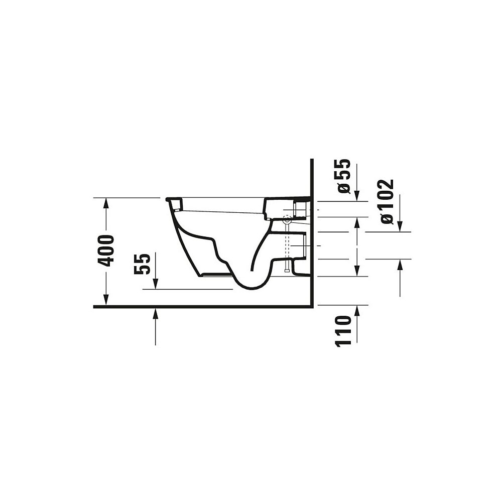 Duravit Darling New Wand-WC 540x365x345mm, Weiß Hochglanz, 4,5l, Tiefspüler, gesch... DURAVIT-2545090000 4021534606489 (Abb. 21)