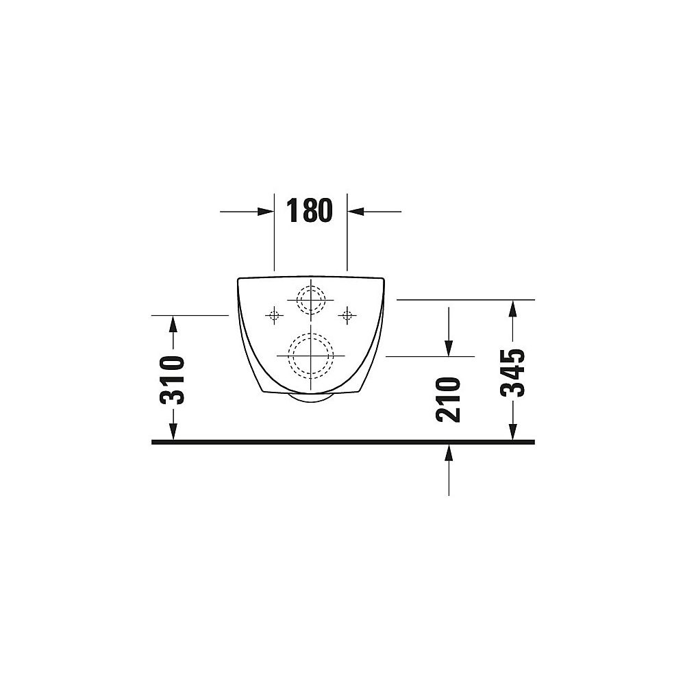 Duravit Architec Wand-WC 575x365x310mm, Weiß Hochglanz, 4,5l, Tiefspüler, geschloss... DURAVIT-2546090064 4021534836329 (Abb. 7)