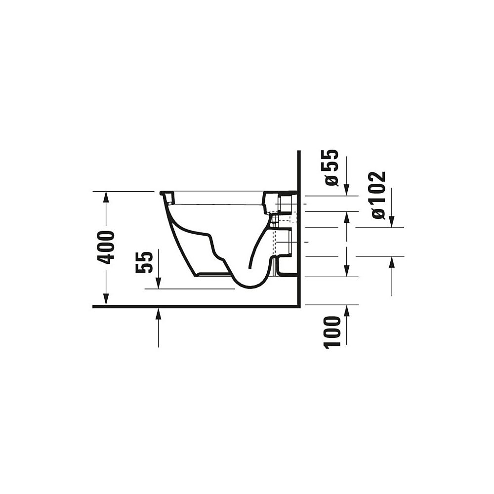 Duravit Darling New Wand-WC 485x365x345mm, Weiß Hochglanz, 4,5l, WonderGliss, Tief... DURAVIT-25490900001 4021534812354 (Abb. 7)