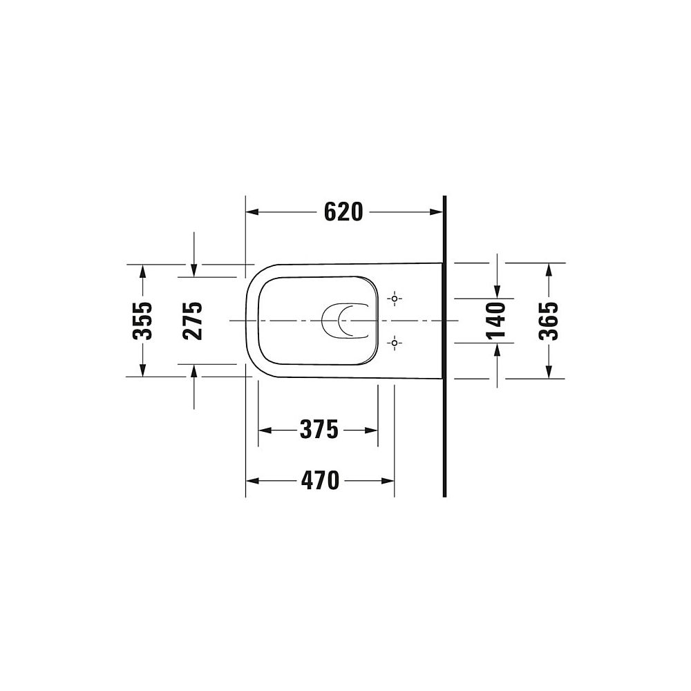 Duravit Happy D.2 Wand-WC 620x365x345mm, Weiß Hochglanz, 4,5l, WonderGliss, Tiefsp... DURAVIT-25500900001 4021534930959 (Abb. 2)