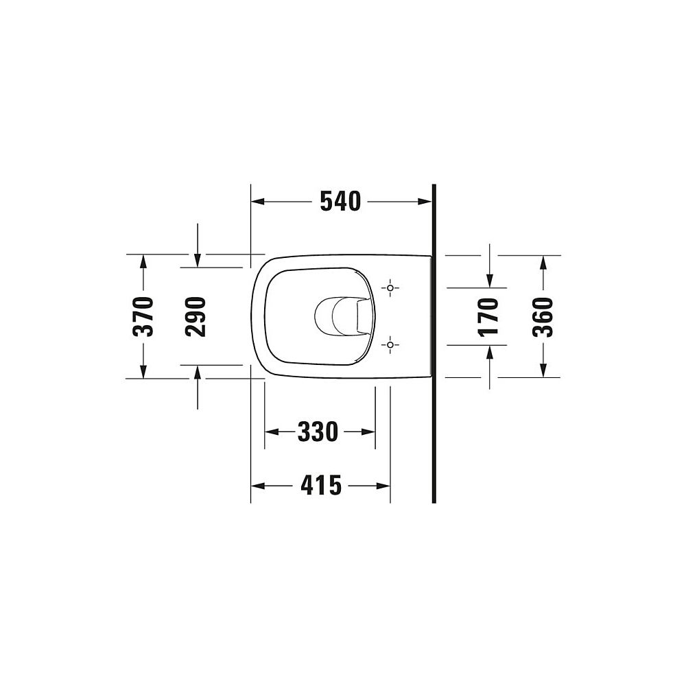 Duravit DuraStyle Wand-WC 540x370x355mm, Weiß Hochglanz, 4,5l, Tiefspüler, rimless... DURAVIT-2551090000 4021534952791 (Abb. 18)