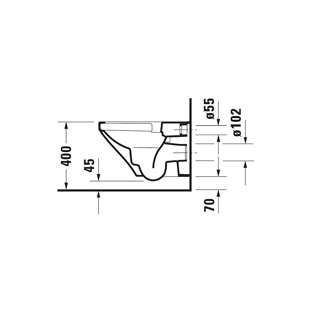 Duravit DuraStyle Wand-WC 540x370x355mm, Weiß Hochglanz, 4,5l, Tiefspüler, rimless... DURAVIT-2551090000 4021534952791 (Abb. 19)