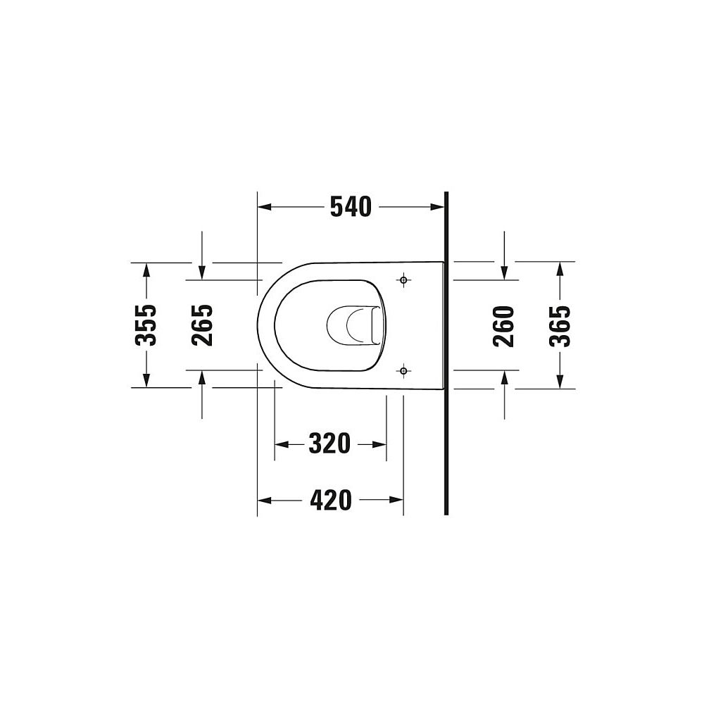 Duravit Darling New Wand-WC 540x365x340mm, Weiß Hochglanz, 4,5l, WonderGliss, Tie... DURAVIT-25570900001 4021534955662 (Abb. 10)