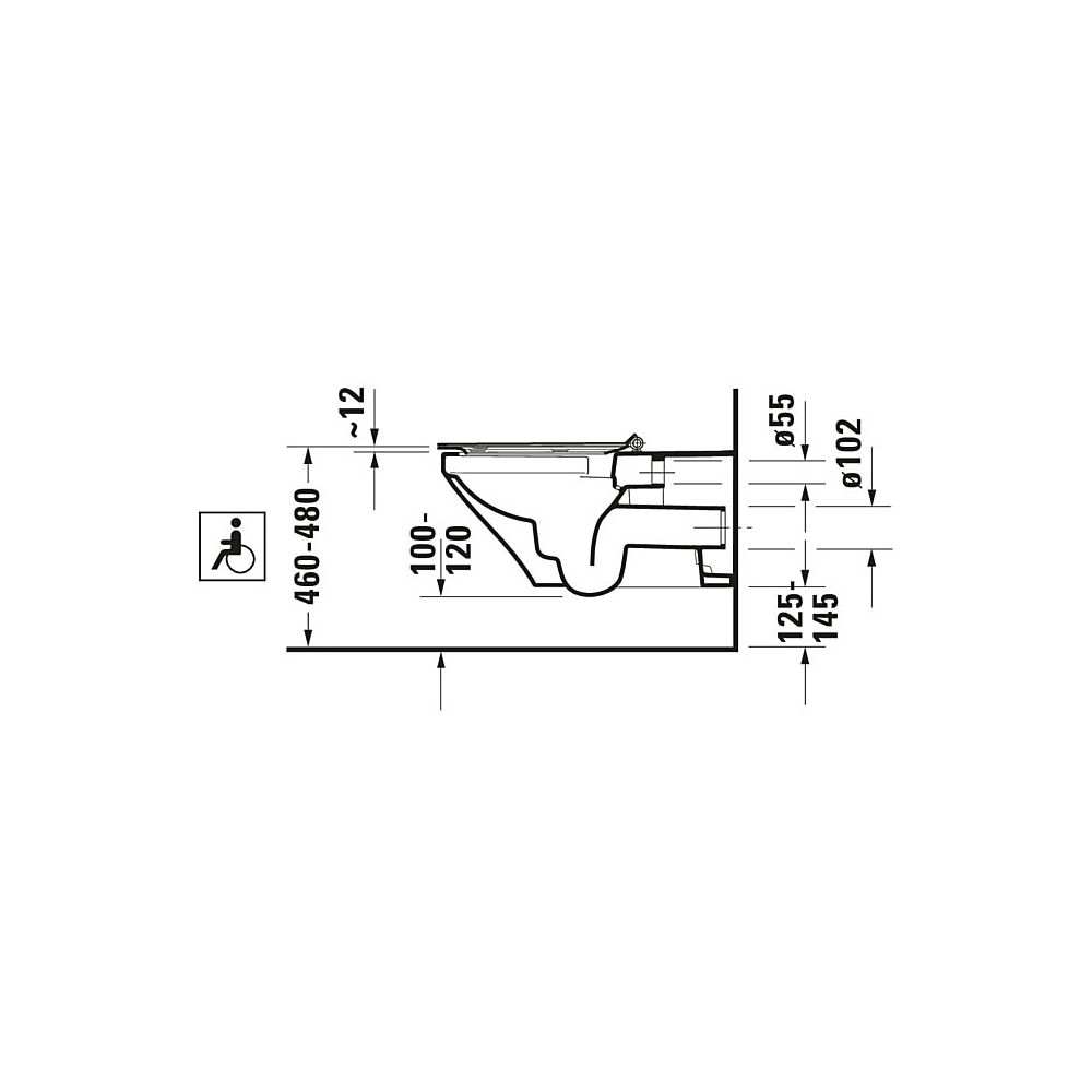 Duravit DuraStyle Wand-WC 700x370x360mm, Weiß Hochglanz, 4,5l, HygieneGlaze, Tiefsp... DURAVIT-2559092000 4053424324692 (Abb. 5)