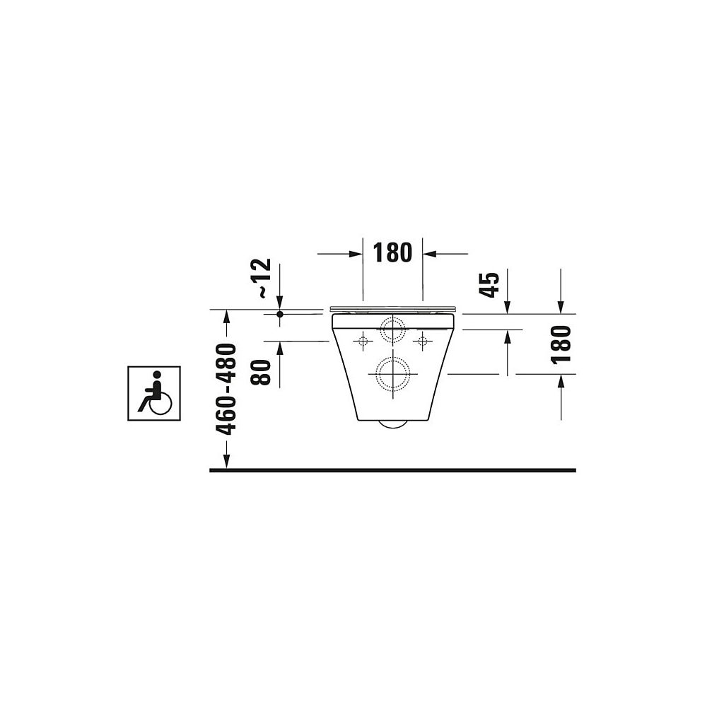 Duravit DuraStyle Wand-WC 700x370x360mm, Weiß Hochglanz, 4,5l, HygieneGlaze, Tiefsp... DURAVIT-2559092000 4053424324692 (Abb. 6)