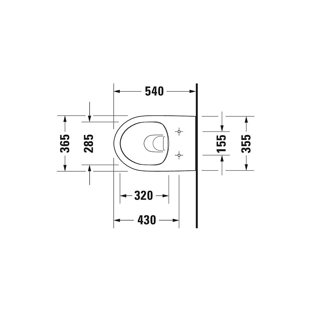Duravit No.1 Wand-WC 540x365x350mm, Weiß Hochglanz, 4,5l, Tiefspüler, rimless, waa... DURAVIT-2562090000 4053424051710 (Abb. 22)