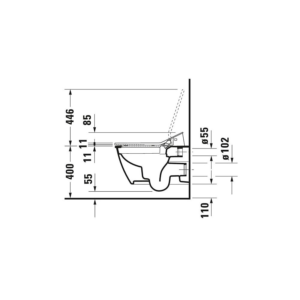 Duravit SensoWash Slim Dusch-WC 539x373mm, Weiß, Absenkautomatik, Fernbedienu... DURAVIT-611000002304300 4053424688756 (Abb. 71)