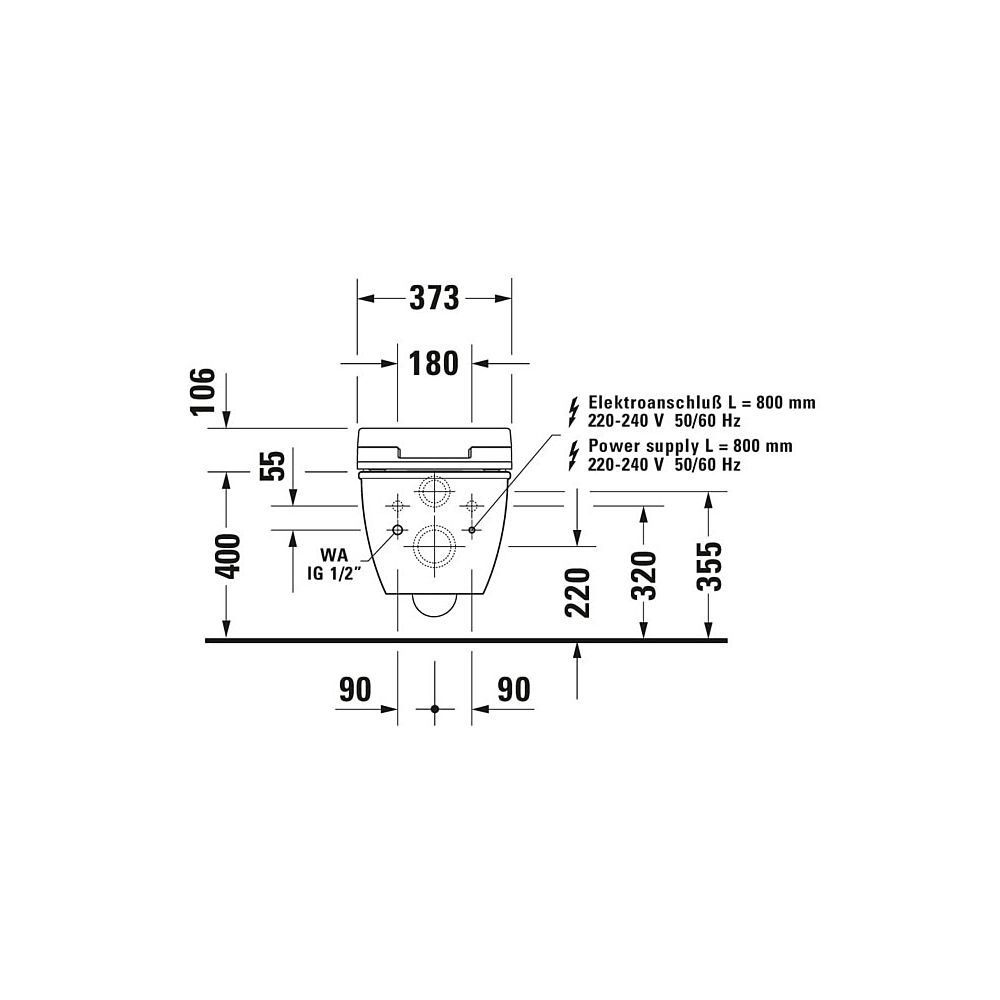 Duravit SensoWash Slim Dusch-WC 539x373mm, Weiß, Absenkautomatik, Fernbedienu... DURAVIT-611000002304300 4053424688756 (Abb. 72)