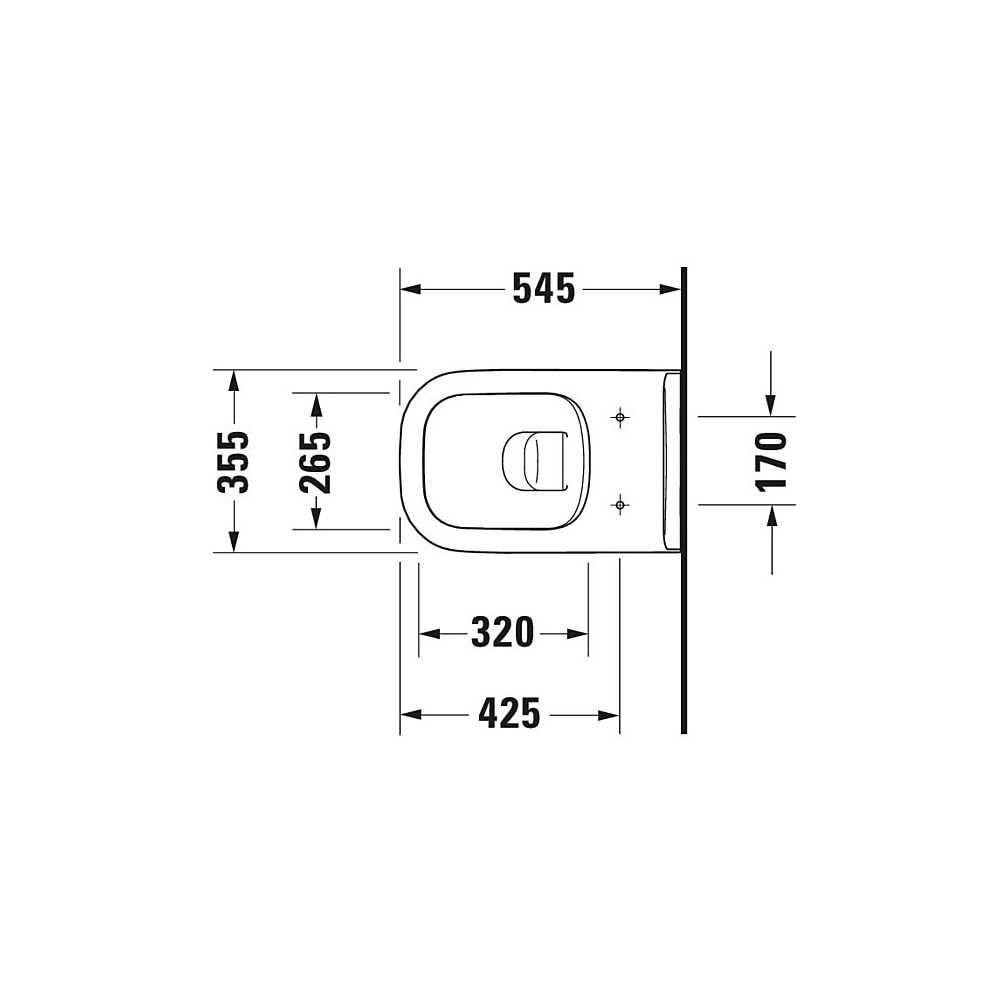 Duravit D-Code Wand-WC 545x355x360mm, Weiß Hochglanz, 4,5l, Tiefspüler, rimless, w... DURAVIT-2570090000 4053424187761 (Abb. 19)