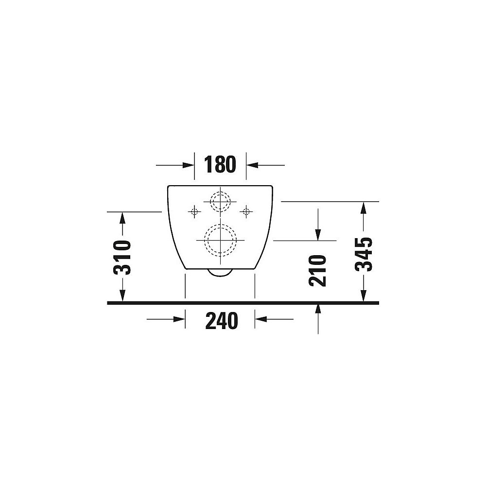 Duravit Architec Wand-WC 575x365x320mm, Weiß Hochglanz, 4,5l, HygieneGlaze, Tiefspü... DURAVIT-2572092000 4053424566405 (Abb. 4)