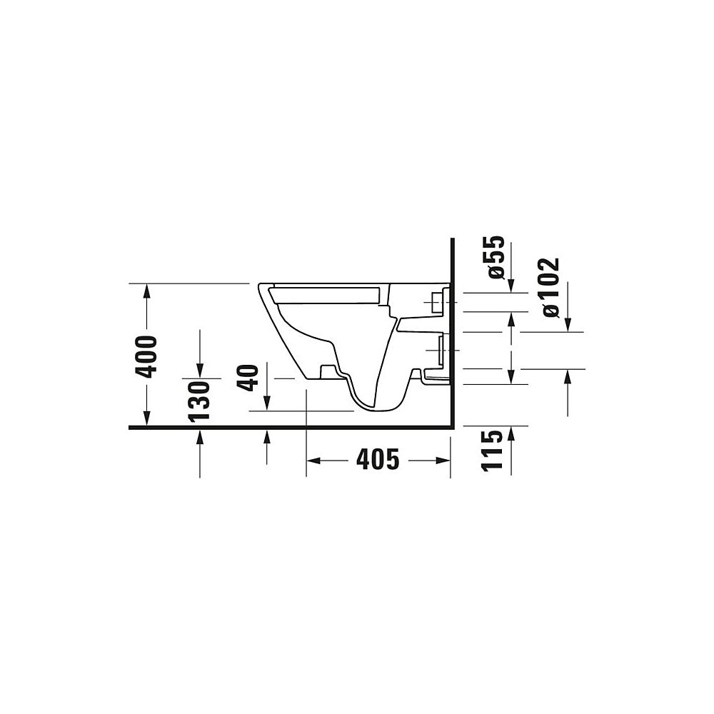 Duravit D-Neo Wand-WC 540x370x360mm, Weiß Hochglanz, 4,5l, Tiefspüler, rimless, wa... DURAVIT-2578090000 4063382016959 (Abb. 18)