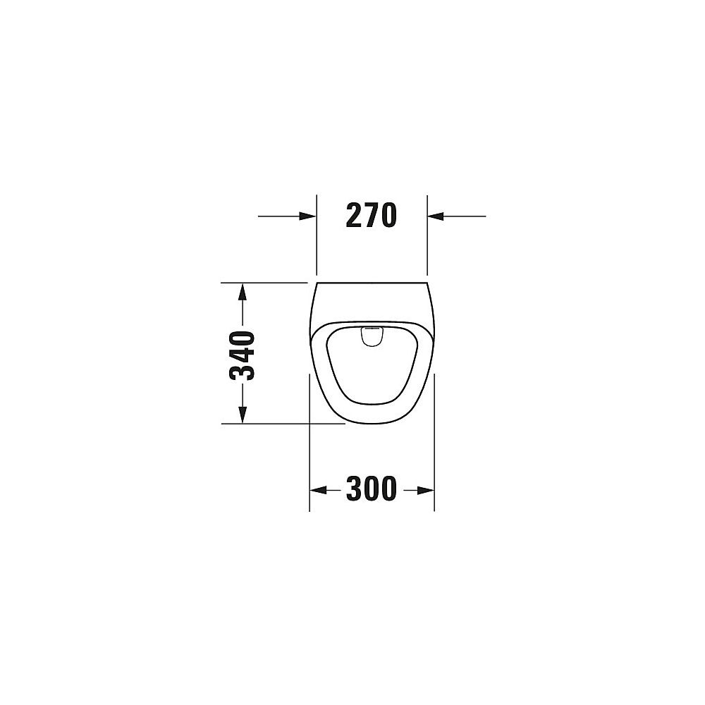 Duravit DuraStyle Urinal 340x300x560mm Weiß Hochglanz WonderGliss, geschlossen, Ab... DURAVIT-28043000001 4021534863806 (Abb. 3)