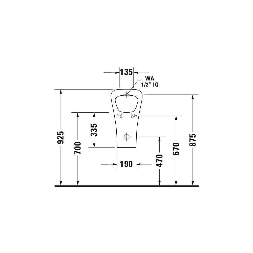 Duravit DuraStyle Urinal 340x300x560mm Weiß Hochglanz WonderGliss, geschlossen, Ab... DURAVIT-28043000001 4021534863806 (Abb. 5)