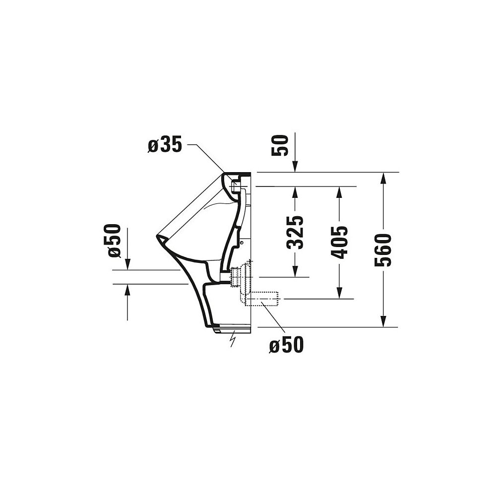 Duravit DuraStyle Elektronisches Urinal 340x300x580mm, Weiß Hochglanz, WonderGliss... DURAVIT-28043100931 4021534923395 (Abb. 3)