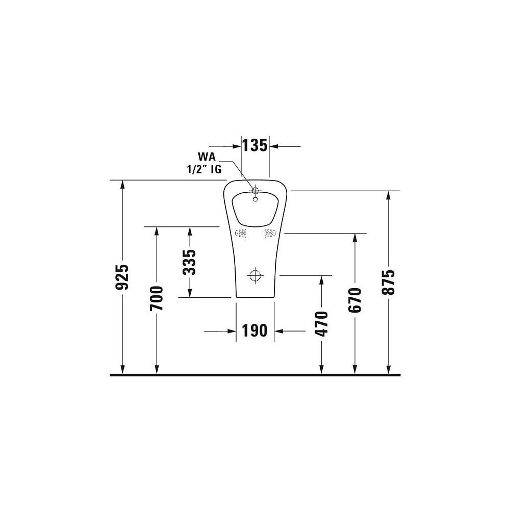Duravit DuraStyle Urinal 340x300x560mm Weiß Hochglanz WonderGliss, Rimless, Verdrä... DURAVIT-28063000001 4021534863882 (Abb. 6)