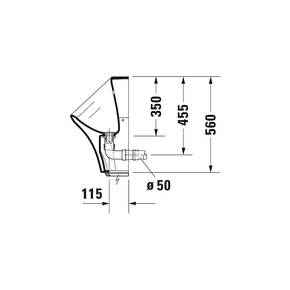 Duravit DuraStyle Elektronisches Urinal 340x300x580mm, Weiß Hochglanz, HygieneGlaze... DURAVIT-2806312093 4053424325354 (Abb. 3)