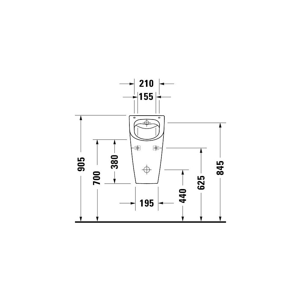 Duravit ME by Starck Urinal 350x300x585mm Weiß Hochglanz Rimless, Absauger, für De... DURAVIT-2812300000 4053424506593 (Abb. 12)