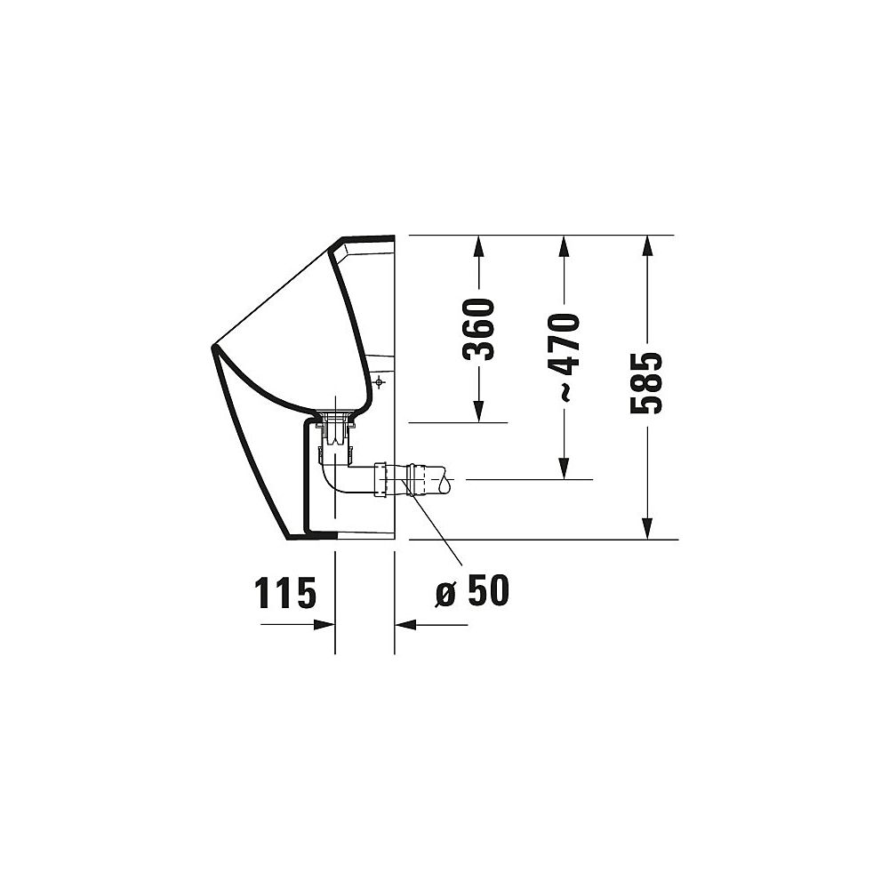 Duravit Wasserloses Urinal ME by Starck 355x300x585mm Weiß Hochglanz, HygieneGlaze,... DURAVIT-2814302000 4053424052816 (Abb. 4)