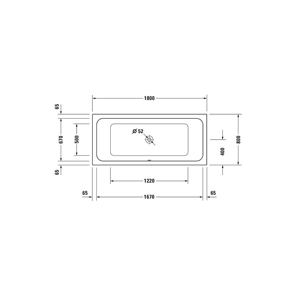 Duravit D-Code Badewanne 420x800x1800mm, 150l, Weiß glänzend, Rechteckig, Einb... DURAVIT-700101000000000 4021534386534 (Abb. 6)