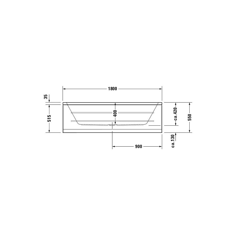 Duravit D-Code Badewanne 420x800x1800mm, 150l, Weiß glänzend, Rechteckig, Einb... DURAVIT-700101000000000 4021534386534 (Abb. 8)