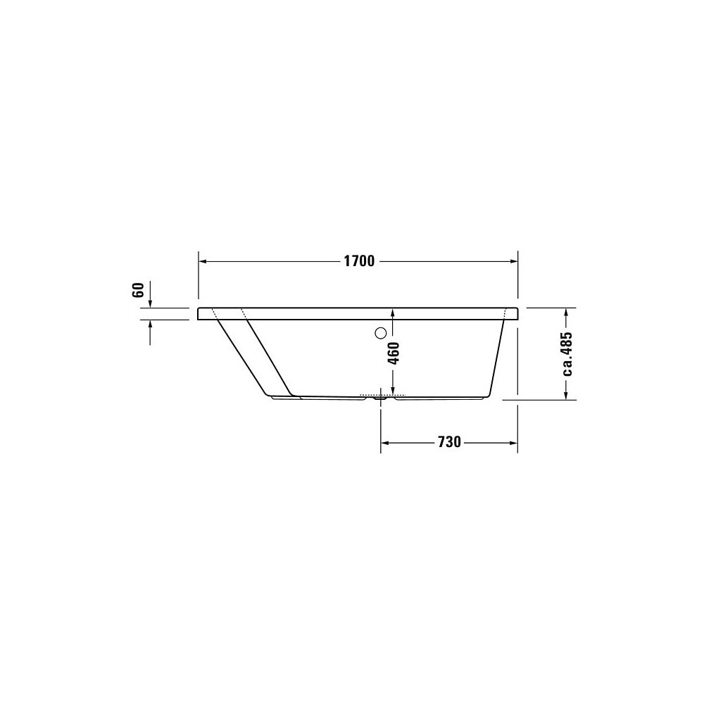 Duravit Paiova Badewanne 485x1300x1700mm, 235l, Weiß glänzend, Trapezförmig, E... DURAVIT-700214000000000 4021534586798 (Abb. 5)