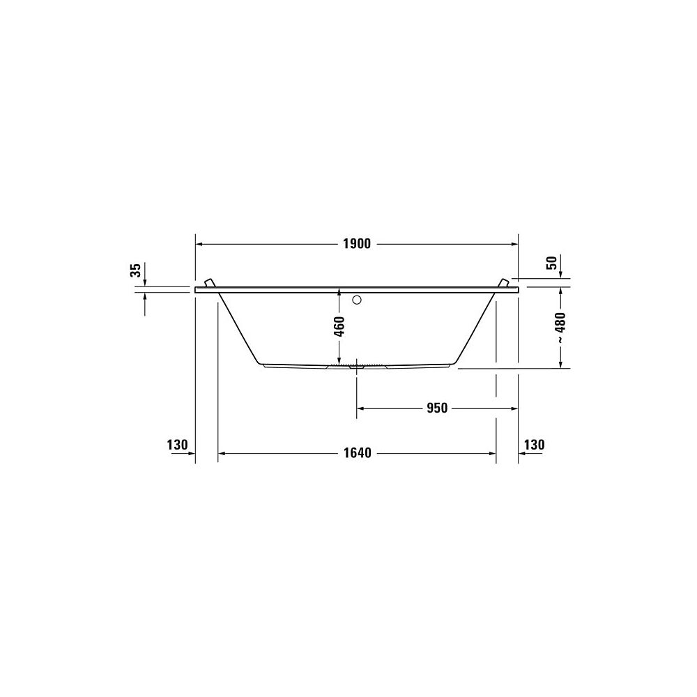 Duravit Starck Wannen Badewanne 480x900x1900mm, 241l, Weiß glänzend, Rechtecki... DURAVIT-700340000000000 4021534894732 (Abb. 3)