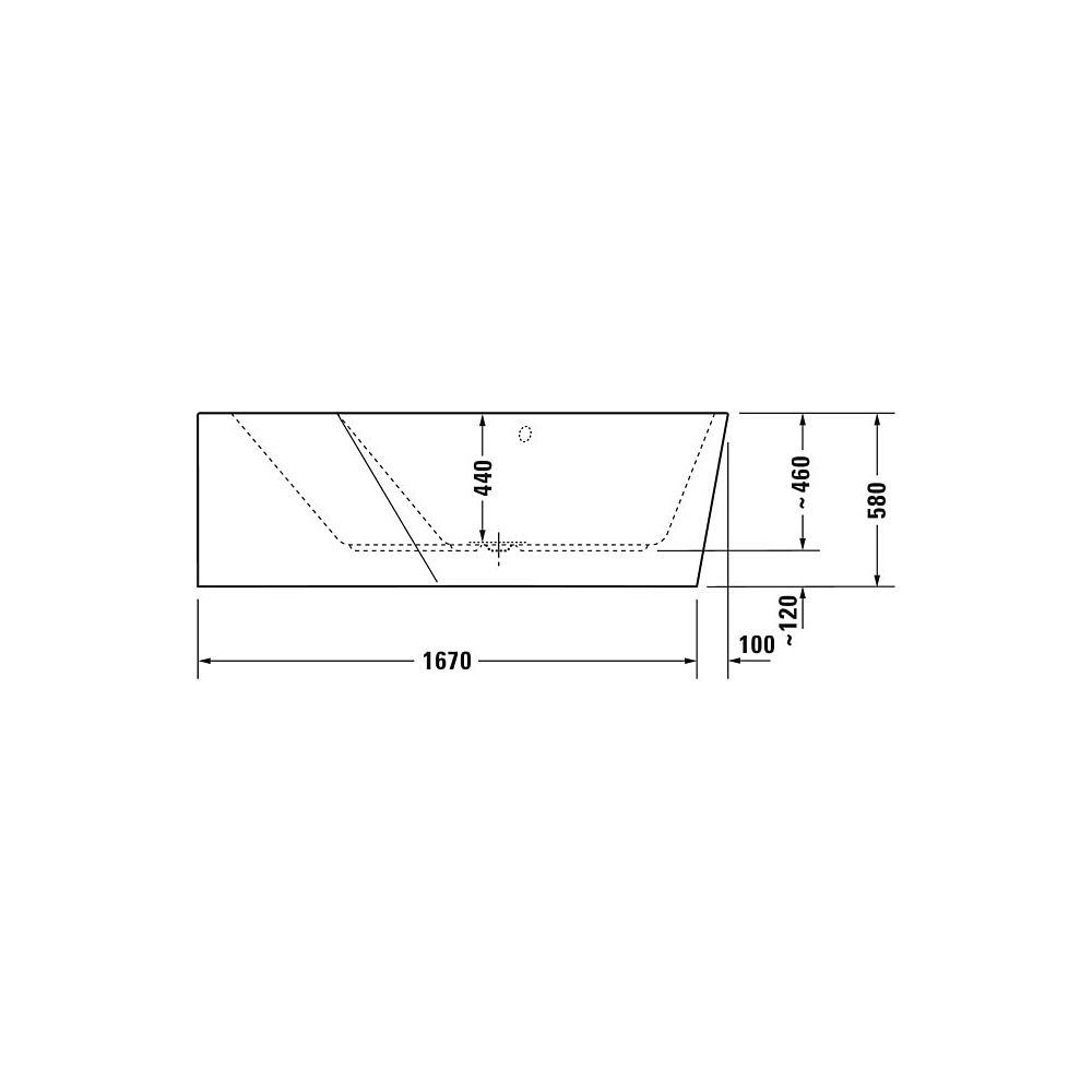 Duravit Paiova Badewanne 5 460x1300x1770mm, 205l, Weiß glänzend, Fünfeck, Ecke... DURAVIT-700394000000000 4021534992698 (Abb. 4)