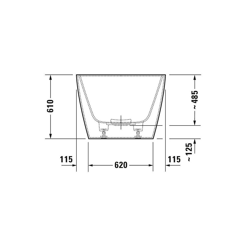 Duravit DuraSquare Badewanne 485x850x1850mm, 250l, Mattweiß, Rechteckig, Frei... DURAVIT-700430000000000 4053424179940 (Abb. 23)