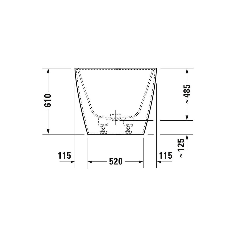 Duravit DuraSquare Badewanne 485x750x1600mm, 160l, Mattweiß, Rechteckig, Freis... DURAVIT-700460000000000 4063382014276 (Abb. 6)