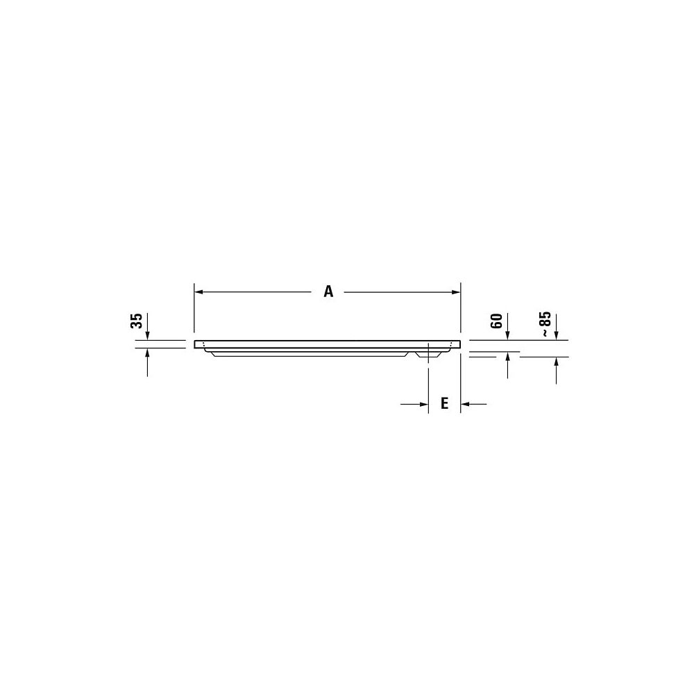 Duravit D-Code Duschwanne 700x1000x85mm, Rechteckig, Weiß glänzend, aus Sanitä... DURAVIT-720093000000000 4021534822681 (Abb. 5)
