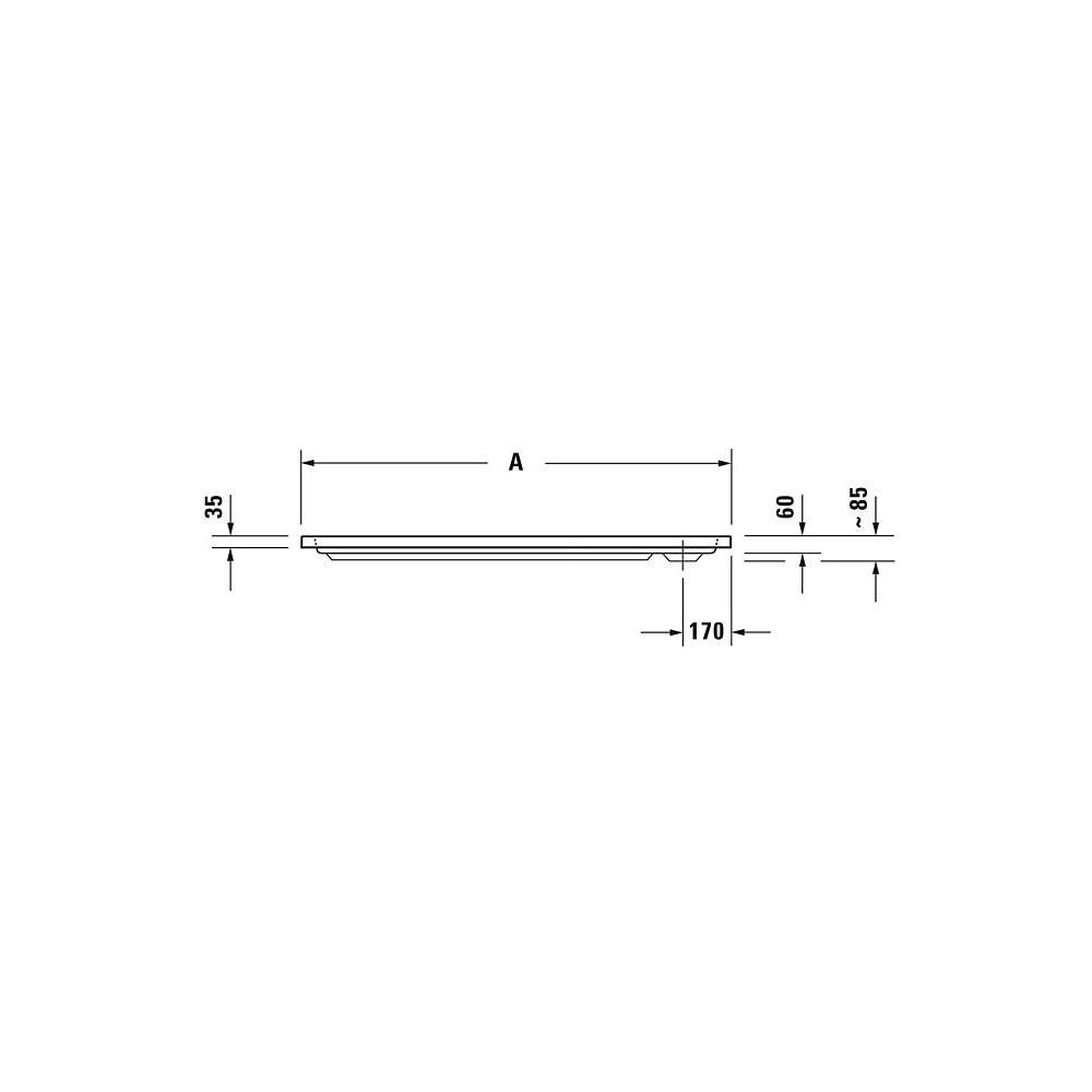 Duravit D-Code Duschwanne 750x1100x85mm, Rechteckig, Weiß glänzend, aus Sanitä... DURAVIT-720097000000000 4021534822803 (Abb. 5)