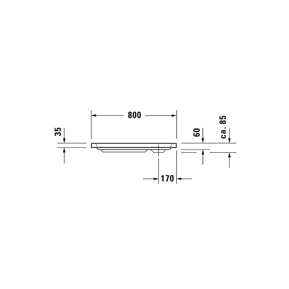 Duravit D-Code Duschwanne 800x800x85mm, Quadratisch, Weiß glänzend, aus Sanitä... DURAVIT-720101000000000 4021534823947 (Abb. 6)