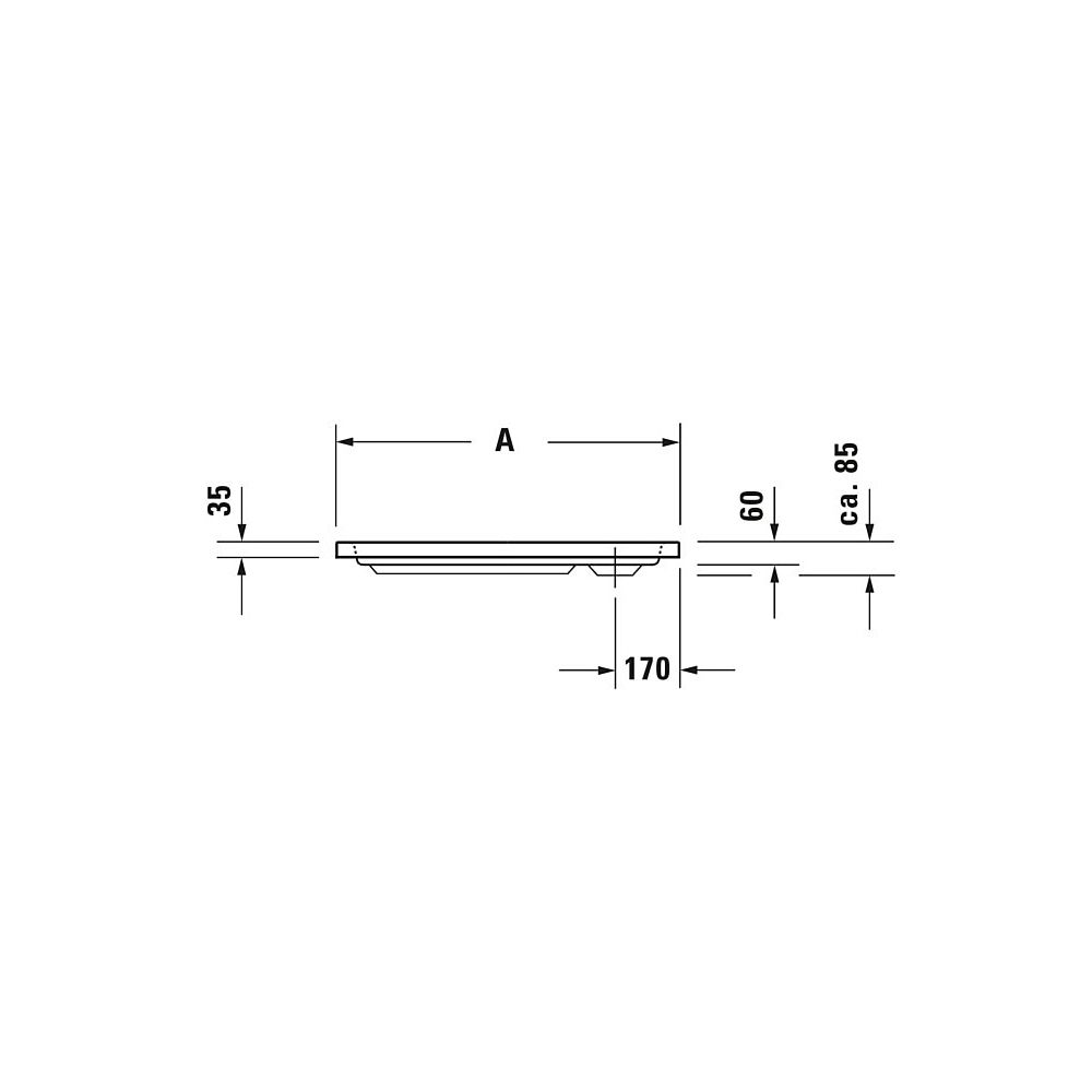 Duravit D-Code Duschwanne 800x800x85mm, Quadratisch, Weiß glänzend, aus Sanitä... DURAVIT-720101000000000 4021534823947 (Abb. 8)