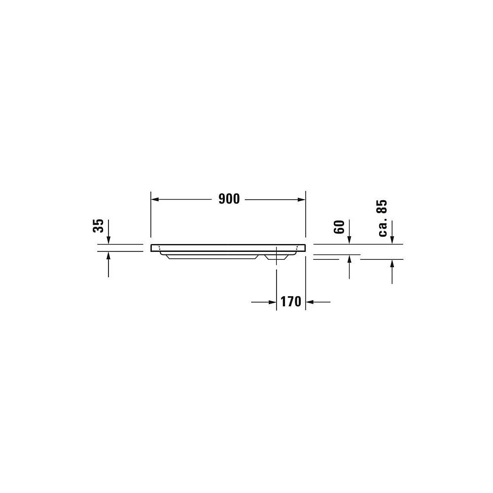 Duravit D-Code Duschwanne 900x900x85mm, Quadratisch, Weiß glänzend, aus Sanitä... DURAVIT-720102000000000 4021534823985 (Abb. 9)