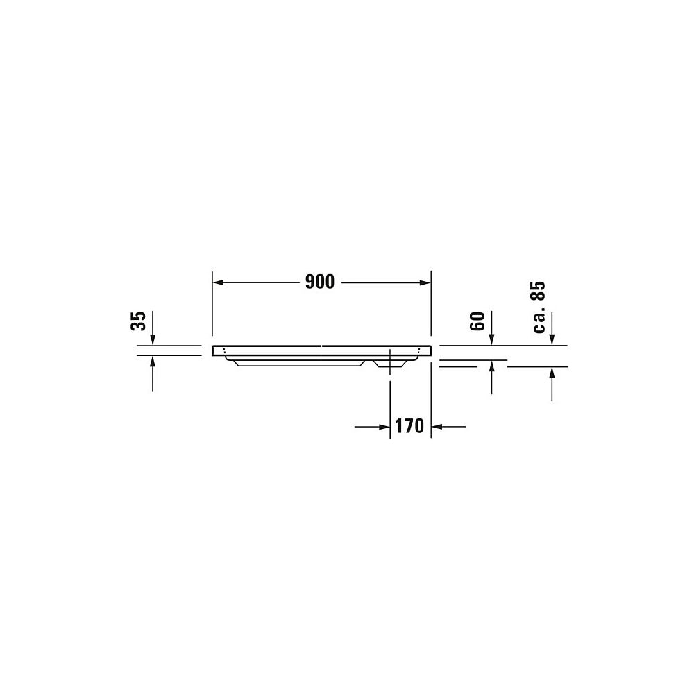 Duravit D-Code Duschwanne 750x900x85mm, Rechteckig, Weiß glänzend, aus Sanitä... DURAVIT-720104000000000 4021534824067 (Abb. 10)