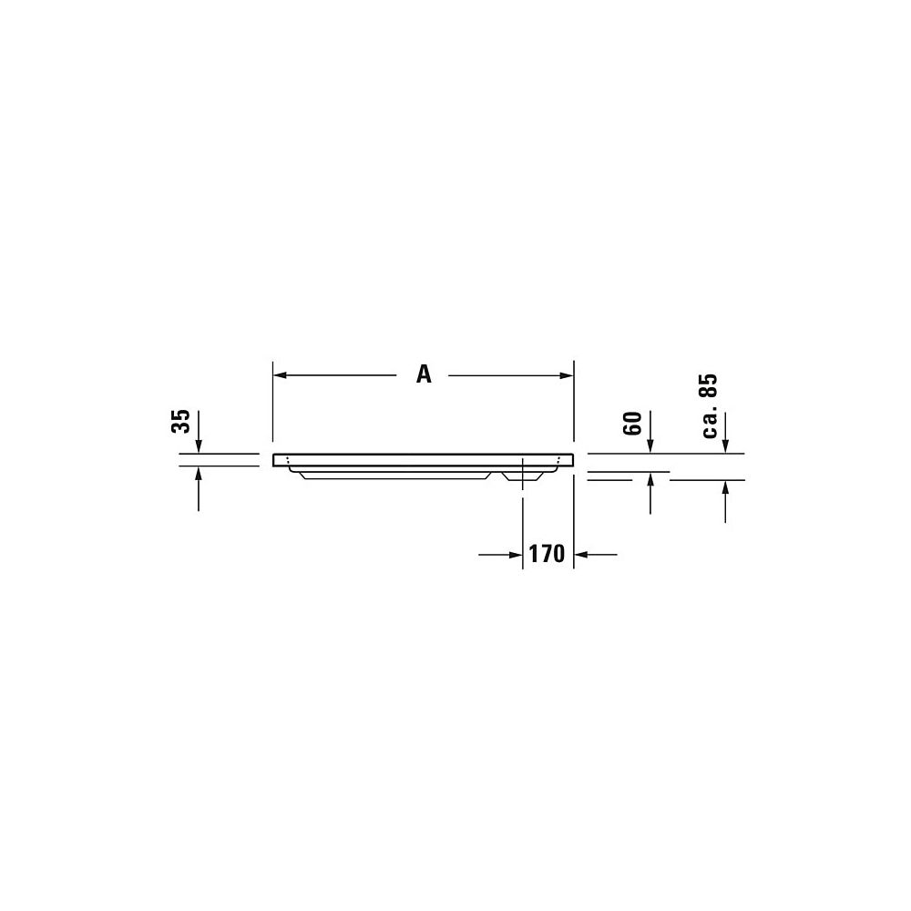 Duravit D-Code Duschwanne 750x900x85mm, Rechteckig, Weiß glänzend, aus Sanitä... DURAVIT-720104000000000 4021534824067 (Abb. 12)