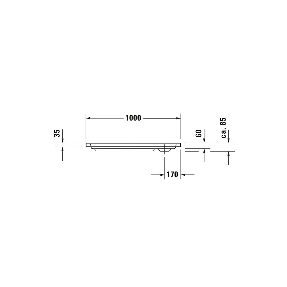 Duravit D-Code Duschwanne 800x1000x85mm, Rechteckig, Weiß, aus Sanitäracryl, A... DURAVIT-720106000000000 4021534824142 (Abb. 4)